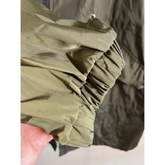 IN Voland Jacket Military 26W Green Neutral Minimalist Raincoat Preppy Army 80s - Picture 4 of 12